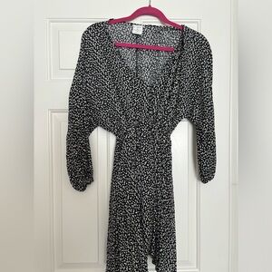 Black and white polka dot dress